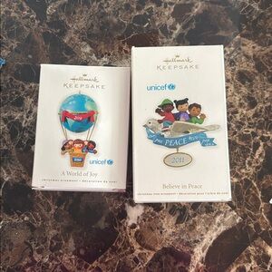 Hallmark Keepsake 2010 & 2011 UNICEF Ornaments